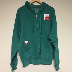 Hanes Green zip up hoodie